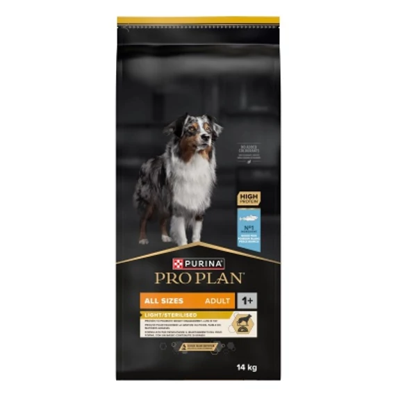 Purina Pro Plan All Sizes Adult Light/Sterilised - csirkés száraz kutyaeledel 14 kg