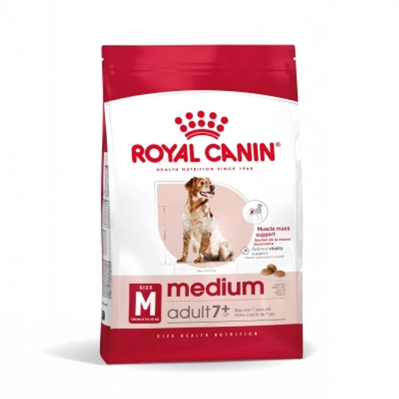 Royal Canin Medium Adult 7+ - közepes testű idősödő kutya száraz táp 4 kg