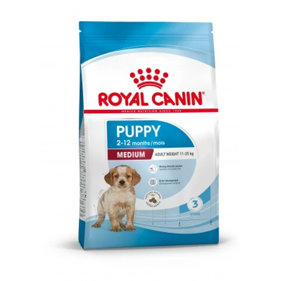 Royal Canin Medium Puppy - közepes testű kölyök kutya száraz táp 15 kg