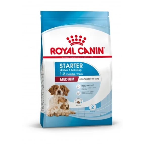 Royal Canin Medium Starter Mother & Babydog - közepes testű kölyök vemhes kutya száraz táp 15 kg