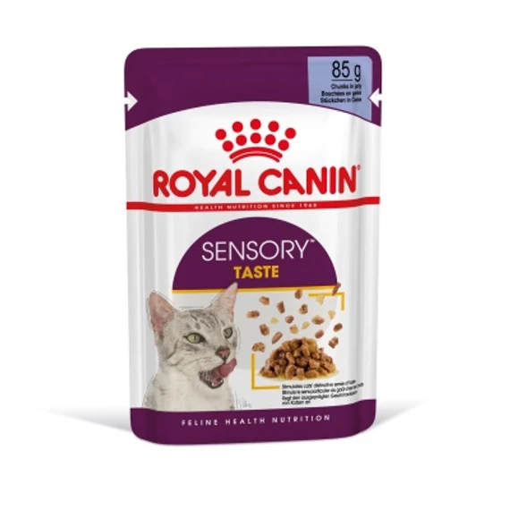 Royal Canin Sensory Taste - zselés nedves táp felnőtt macskák részére 12 x 85 g