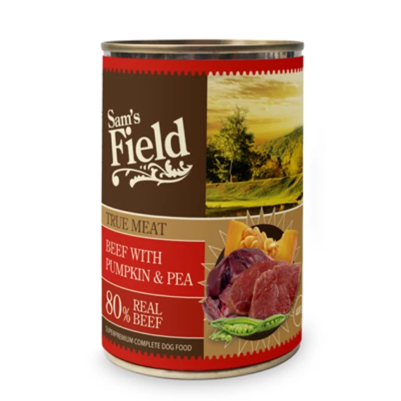 Sam's Field True Meat Beef with Pumpkin & Pea konzerves eledel 400 g