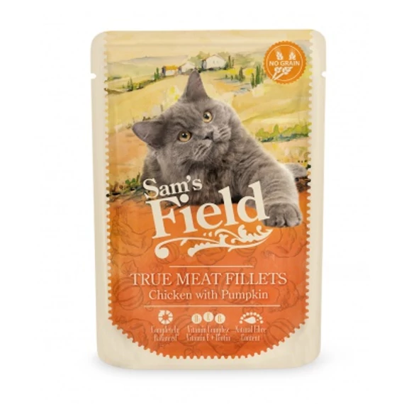 Sam's Field True Meat Fillets - Chicken & Pumpkin alutasakos eledel 85 g