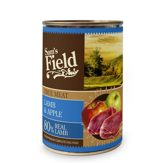 Sam's Field True Meat Lamb & Apple konzerves eledel 400 g