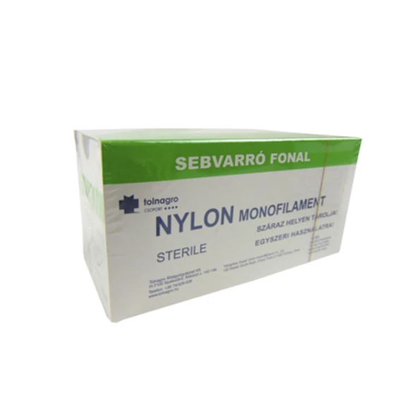 SEBV.F.TGO.NYLON 3/0 25r.v.3/8, 75CM 12X