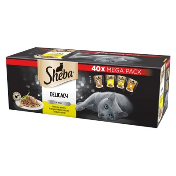 Sheba Delicacy alutasakos eledel - szárnyas válogatás 40 x 85 g