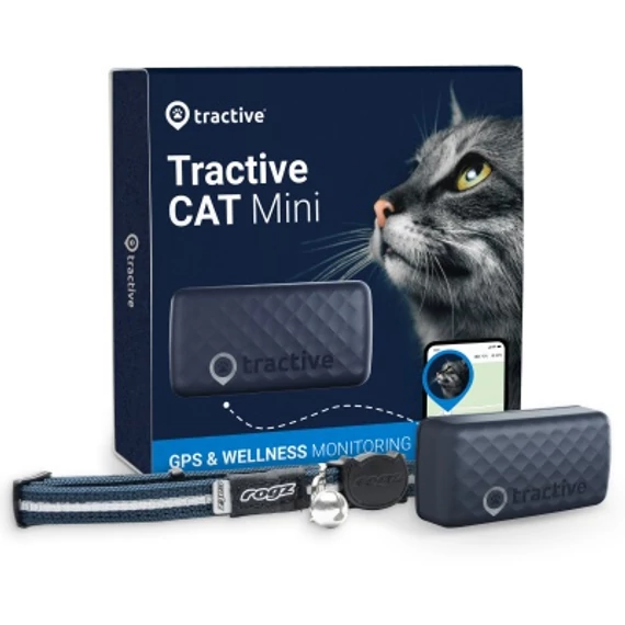 Tractive GPS Cat Mini - macska GPS nyomkövető és aktivitásmérő Sötétkék g
