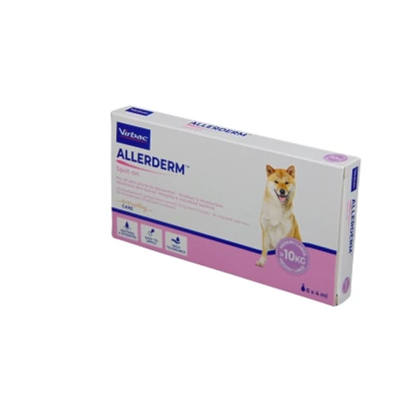Virbac Allerderm Spot-On 10 kg feletti kutyák és macskák számára 6 x 4 ml