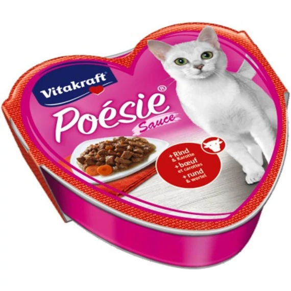 Vitakraft Poésie Sauce marhával és sárgarépával macskáknak 85 g