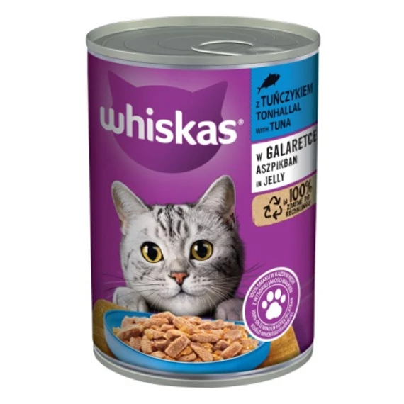 Whiskas konzerv eledel tonhallal aszpikban 400 g