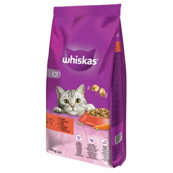 Whiskas szárazeledel marhával 14 kg