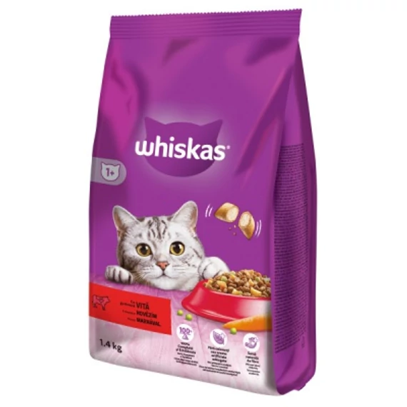 Whiskas szárazeledel marhával 1.4 kg