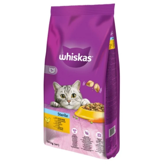 Whiskas szárazeledel sterile 14 kg