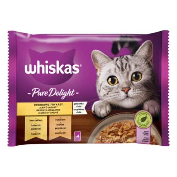 WHISKES ALUTASAK 4 PACK SZÁRNYAS MENÜ CASSEROLE ÍZESÍTÉSBEN MACSKÁK RÉSZÉRE 85 G 150 ml