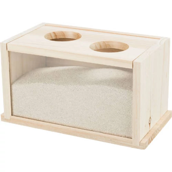 Trixie Sand Bath with platform -homok fürdető hörcsögnek/futóegereknek, (fa) 28x15x15cm