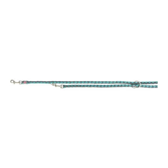 Trixie Cavo Leash - kiképzőpóráz fonott kötélből (aqua-grafit) S-M (2m/Ø12mm)
