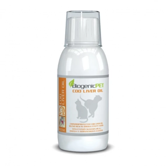 BiogenicPet Cod Liver Oil csukamájolaj kutyáknak és macskáknak 100 ml