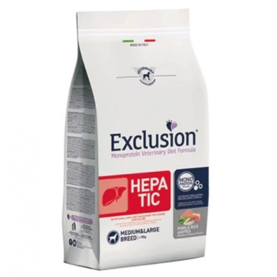 Exclusion Hepatic Pork & Rice & Pea Medium & Large Breed száraz kutyatáp 2 kg
