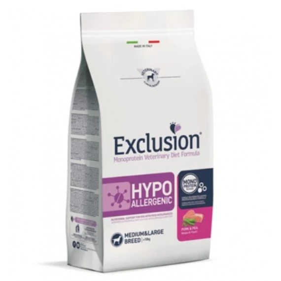 Exclusion Hypoallergenic Pork & Pea Medium & Large Breed száraz kutyatáp 2 kg