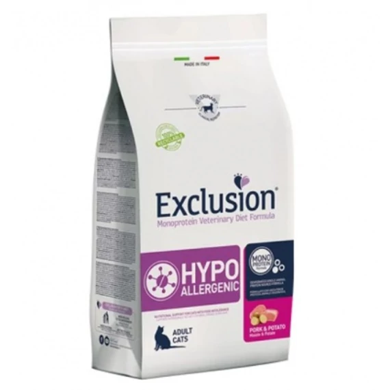 Exclusion Hypoallergenic Pork & Potato száraz macskatáp 1.5 kg