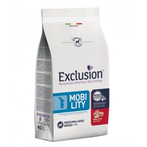 Exclusion Mobility Pork & Rice Medium & Large Breed száraz kutyatáp 12 kg