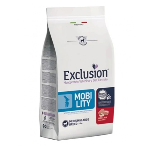 Exclusion Mobility Pork & Rice Medium & Large Breed száraz kutyatáp 2 kg