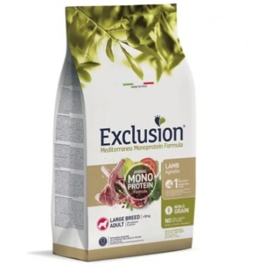 Exclusion Mediterraneo Monoprotein Lamb Large Breed száraz kutyatáp  12 kg