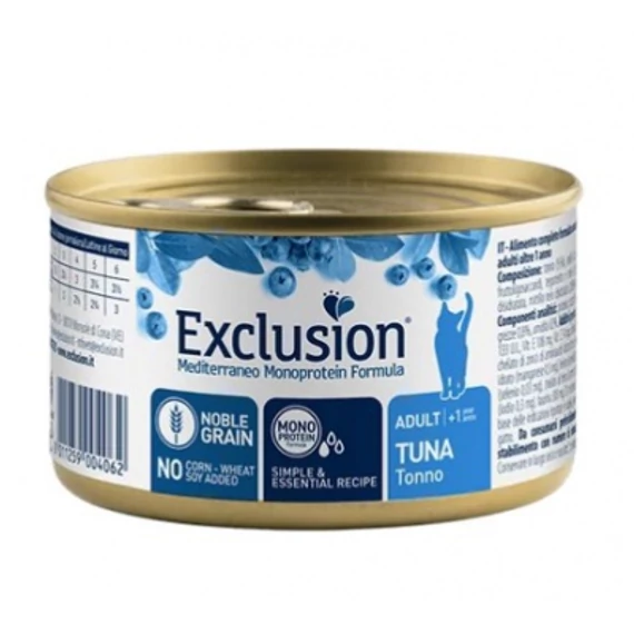 Exclusion Mediterraneo Monoprotein Tuna konzerv macskák számára 85 g