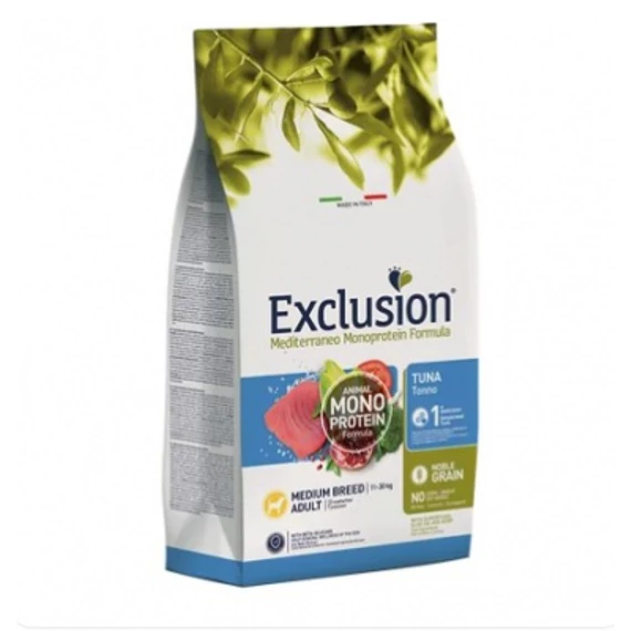 Exclusion Mediterraneo Monoprotein Tuna Medium Breed száraz kutyatáp 3 kg