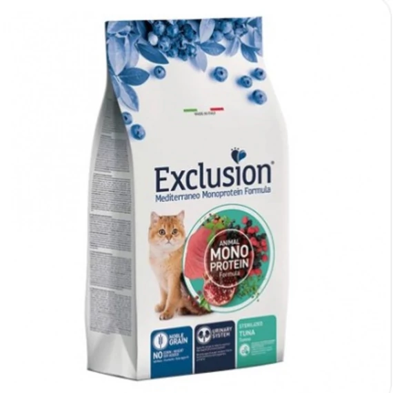 Exclusion Mediterraneo Monoprotein Tuna Sterilized száraz macskatáp ivartalanított macskáknak 1.5 kg