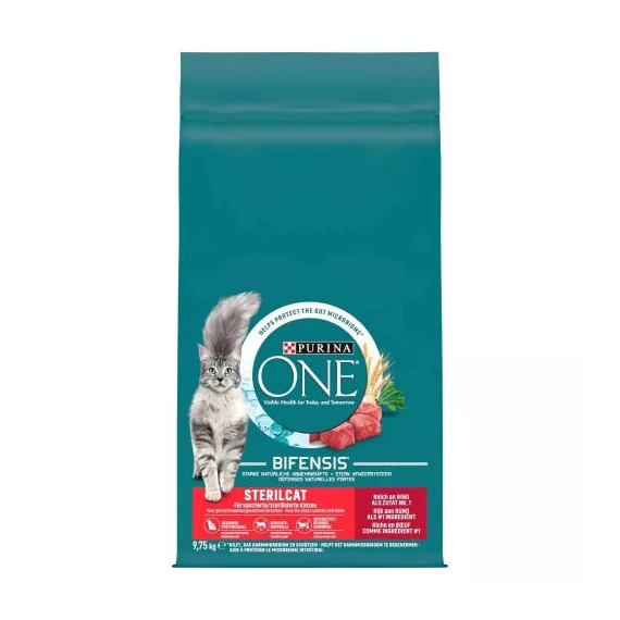 PURINA ONE Marhában gazdag száraz macskaeledel 9,75kg