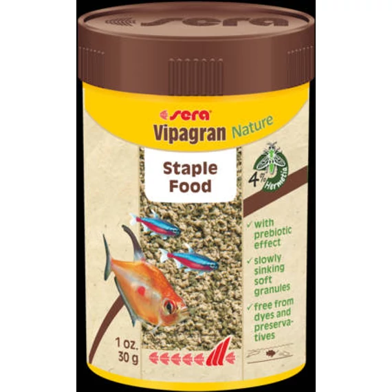 Sera Vipagran Granules - granulátum táplálék díszhalak számára (100ml/39g)