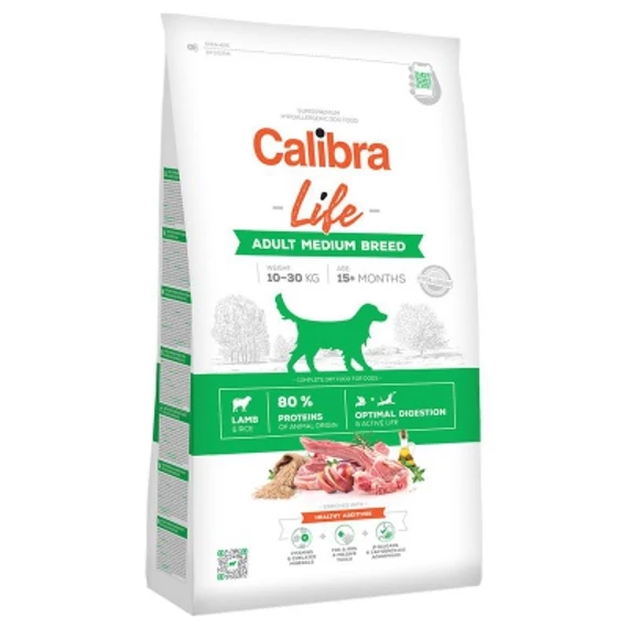 Calibra Life Adult Medium Breed Lamb száraz kutyatáp 12 kg