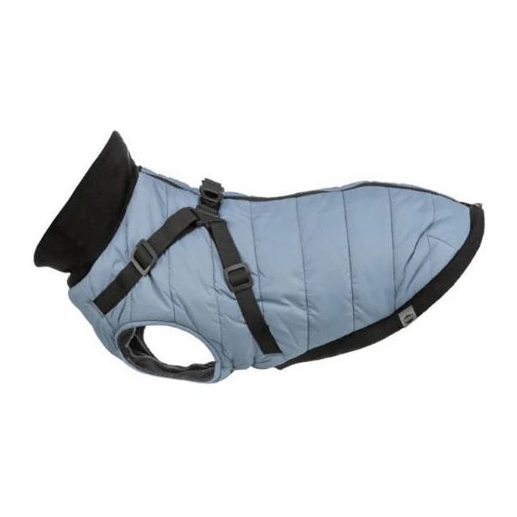 Trixie Coat Pontis with Harness - kabát hámmal (kék, vízlepergető) kutyák részére (S) 36cm
