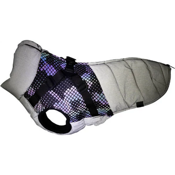 Trixie Coat Pontis with Harness - kabát hámmal (szürke, vízlepergető) kutyák részére (XS) 30cm