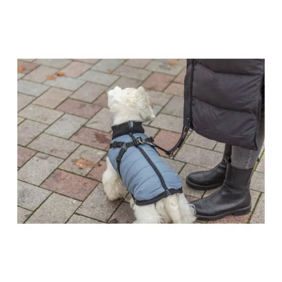 Trixie Coat Pontis with Harness - kabát hámmal (kék-szürke, vízlepergető) kutyák részére (M) 45cm