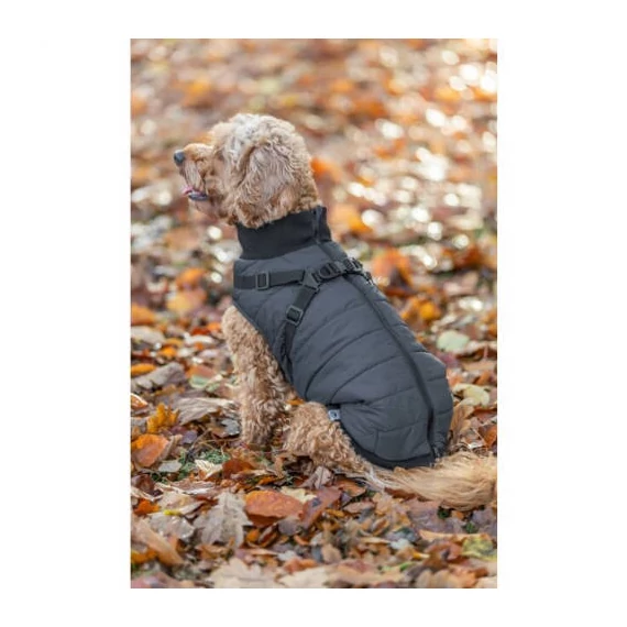 Trixie Coat Pontis with Harness - kabát hámmal (kék, vízlepergető) kutyák részére (S) 40cm
