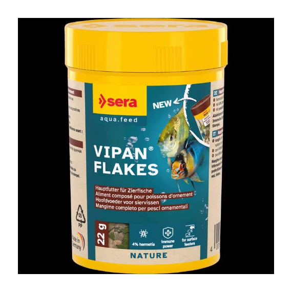 Sera Vipan Flakes - lemezes táplálék díszhalak számára (100ml/22g)