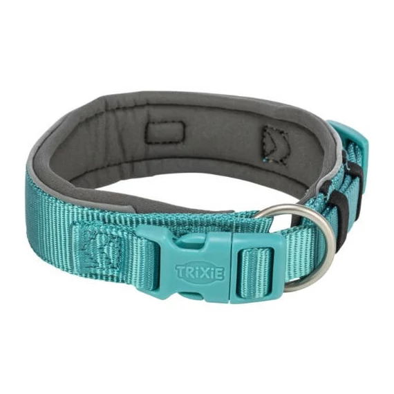 Trixie premium collar, extra wide (XS) - nyakörv (extra széles,aqua/grafit) kutyák részére (XS-S) 27-35cm/25mm