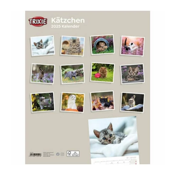 Trixie Calendar Kittens - falinaptár (kölyök macskák) 2021