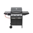 Home GRG01 gázgrill, 3 főégővel, 1 oldalégővel, 3,2 kW teljesítmény égőnként, nyomásszabályozó készlettel