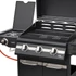Home GRG01 gázgrill, 3 főégővel, 1 oldalégővel, 3,2 kW teljesítmény égőnként, nyomásszabályozó készlettel