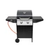 Home GRG02 gázgrill, 2 főégővel, 1 oldalégővel, 3,2 kW égőnkénti teljesítmény, 440x400 mm sütőfelület, nyomásszabályozó készlettel